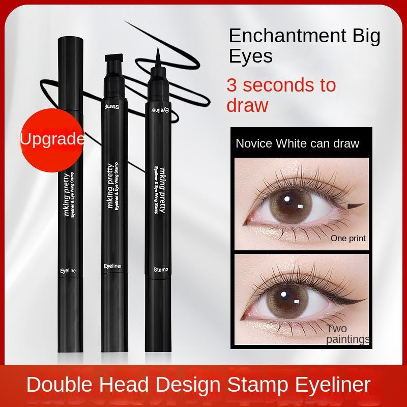 Double Head Stamp & Liquid Eyeliner – Waterproof, Smudge-Proof Long-Lasting Quick-Drying Winged Eyeliner Pen