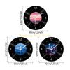 KX4B Silents Mechanism Wall Clock Light in Weight Retro Decors Bedroom Living