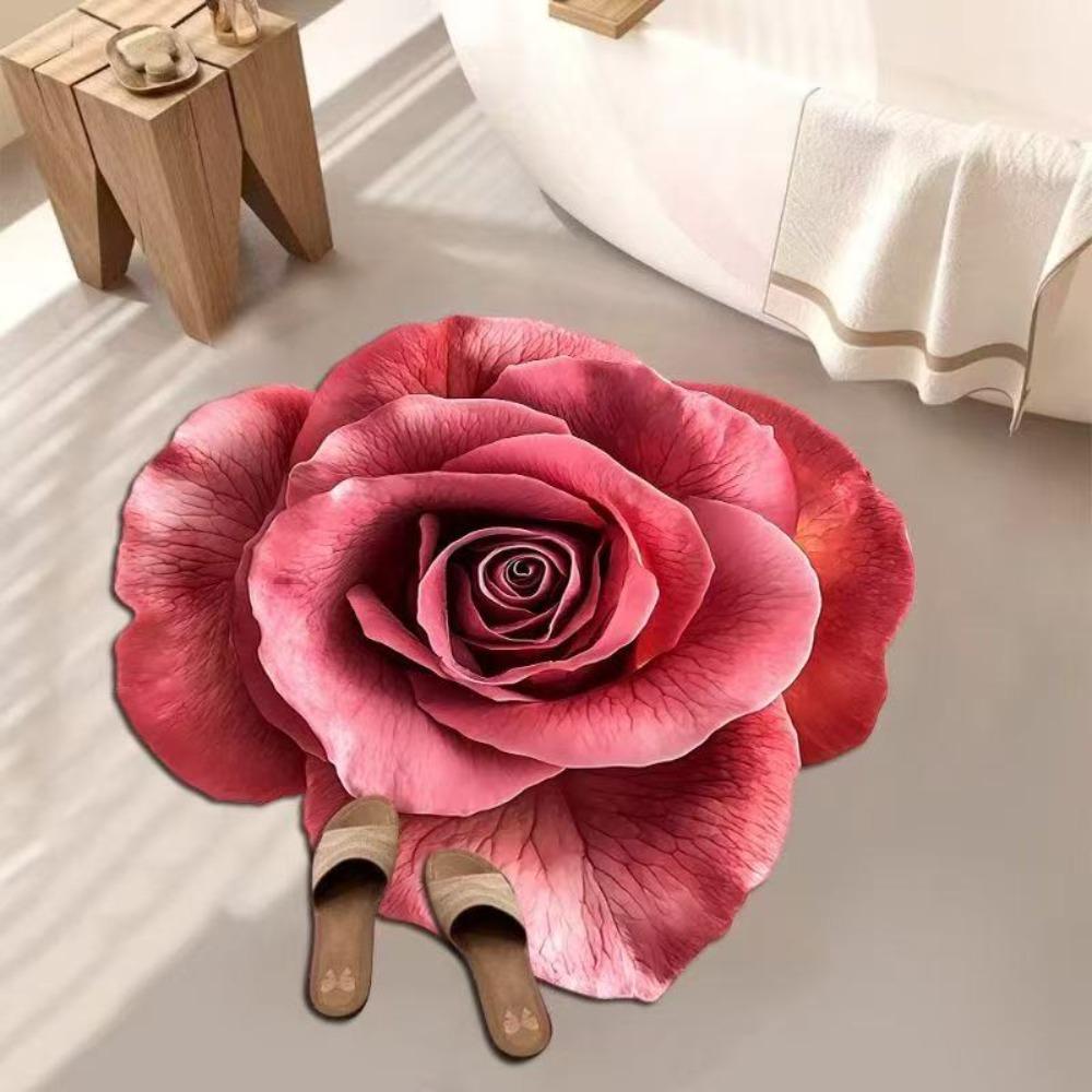 Прочный коврик специальной формы в виде цветка, мягкий, нескользящий, для пола в ванной, впитывающий, коврик-цветок для гостиной, журнального столика, прикроватной зоны