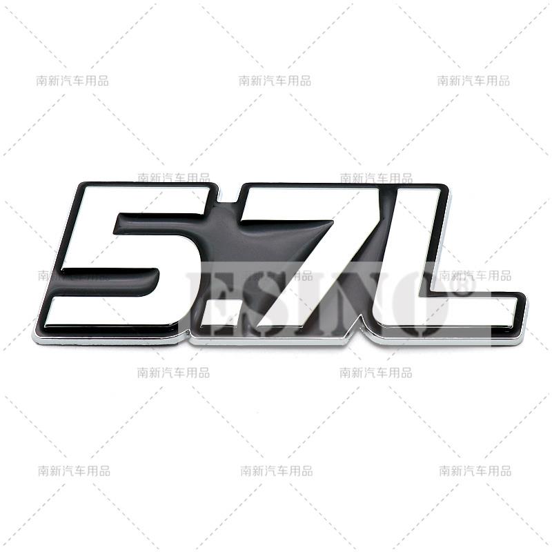 Car Styling DFETRY 3D Metal Chrome Zinc Alloy Adhensive Emblem 5.0L 5.7L 6.0L 6.2L 6.4L 7.0L Body Trunk Fender Badge Accessory