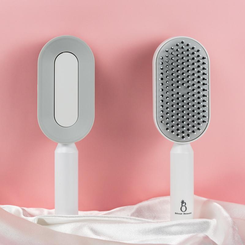 2024 New Arrivals 3d Air Cushion Airbag Massager Easy Clean Hairdressing Brush Quick Self Cleaning Hair Brush for Women One-key