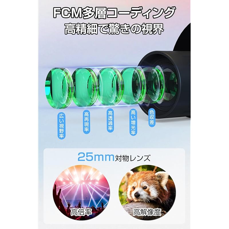 binoculars For live use [Ultra lightweight, bak4 optical lens, FMC multilayer coating] 10 times high magnification opera glasses Magnification