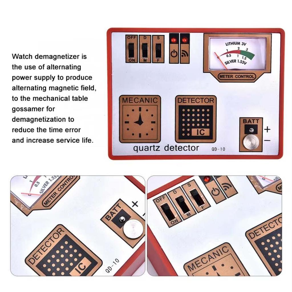 Многофункциональный прибор для размагничивания часов/Измерения/Пульса/Тестер батареи кварцевого часового механизма, QD-10