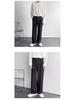 Men's Spring Light Luxury Black Wide-Leg Casual Trousers