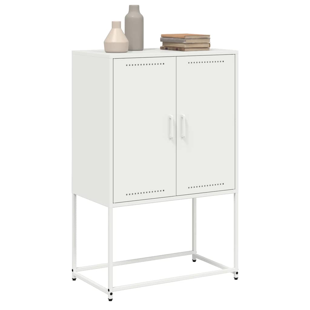 Highboard White 68.5 x 38.5 x 107 cm Steel