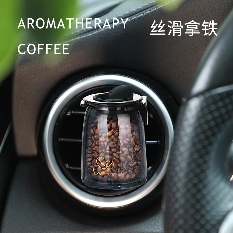 Car Air Vent Coffee Scent Aromatherapy Car Air Freshener Glass Bottle Gift Box