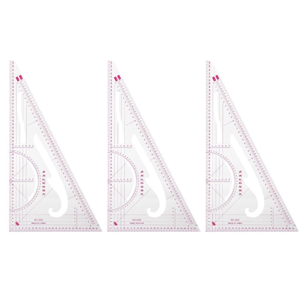 3pcs Flexible Garment Ruler Precise Measurement Scale Multifunctional Ruler Pattern Making