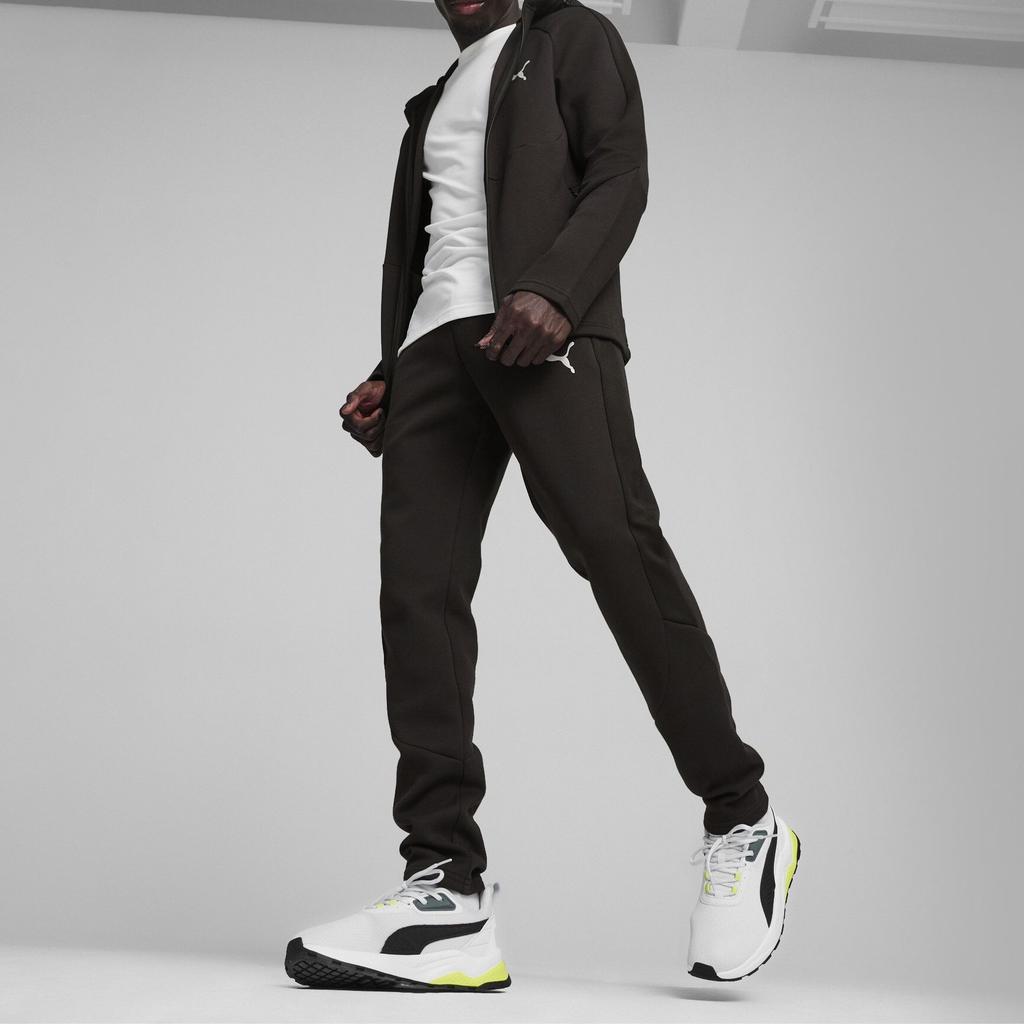 Puma Evostripe однотонные повседневные спортивные брюки средней посадки с вырезом, мужские низы, черные 681189-01