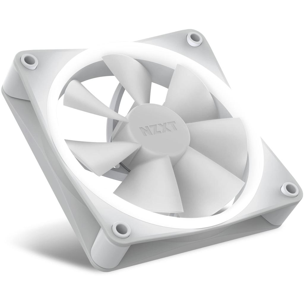 NZXT F120RGB 120mm RGB Compatible White PC Case Fan FN1762 RF-R12SF-W1