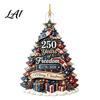 Retro American Flag Acrylic Pendants USA 250th Anniversary Christmas Tree Pendant Memorial Hanging Ornament for Patriotic Themed Party Favors