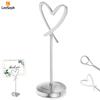 Table Number Holder, 4/6/8 In Stainless Steel Picture Clips Stand, for Food Signs, Memos, Place Cards Holder Wedding Party