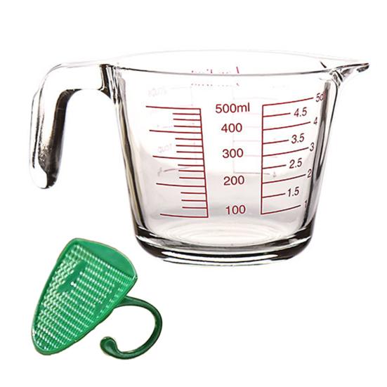 Стеклянный мерный стакан 500/1000 мл, термостойкий мерный кувшин с носиком и маркировкой, кухонные измерительные инструменты