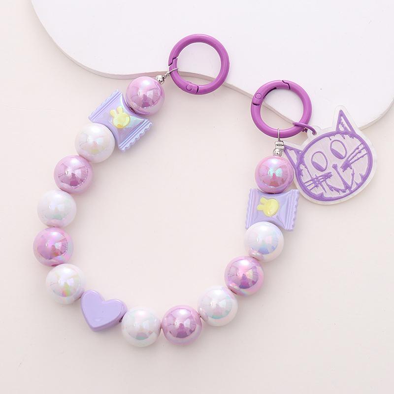 Цепочка для мобильного телефона с бисером в виде русалки, шнурок для телефона, брелок с подвеской в виде кролика, чашка для воды, браслет, наушники, камера, декор