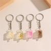 Acrylic Pendant Fruit Ice Cream Keychain Milk Tea Flower Slice Keyring   Car Keychain