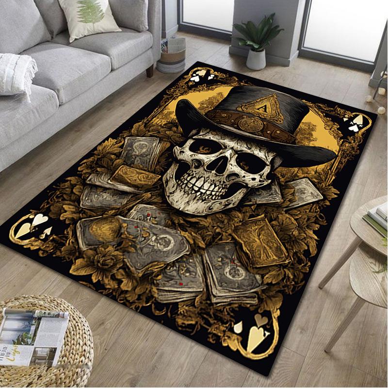 Skull Print Rug - home decoration Carpet For Living Room Bedroom Flooring Computer Chair Area Rug