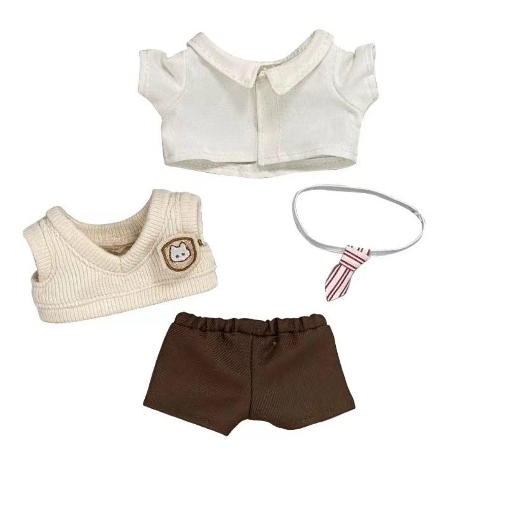 Tie Plush Dolls Clothes Kawaii Doll Handmade Clothes Only Selling Clothes Doll Vest Set Gift