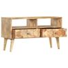 Meuble TV - VIDAXL - 90x30x50 cm - Bois de manguier massif - 2 portes - Salon
