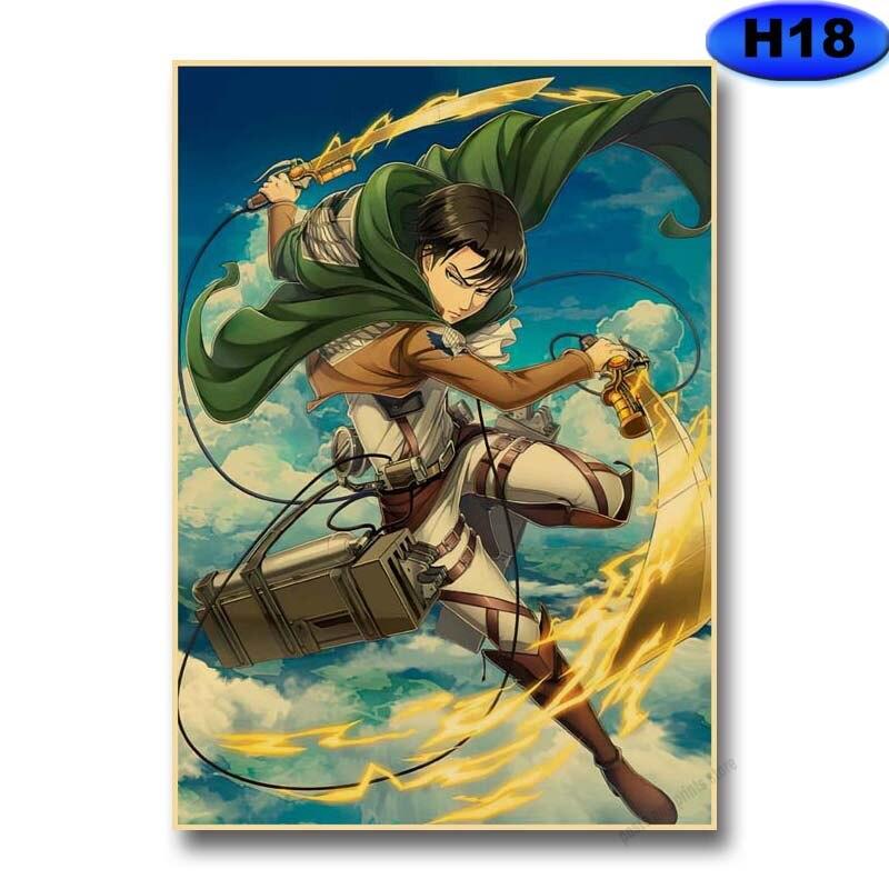 Attack On Titan Season 4 Poster Retro Kraft Paper Posters Prints Anime Decor Home Living Room Bar Art Painting Wall Stickers