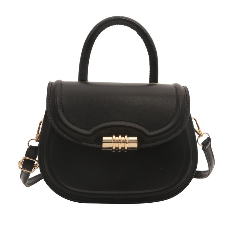 Весенняя нишевая мода сумка на одно плечо популярная однотонная сумка новая тенденция простая косая сумка-седло для通勤