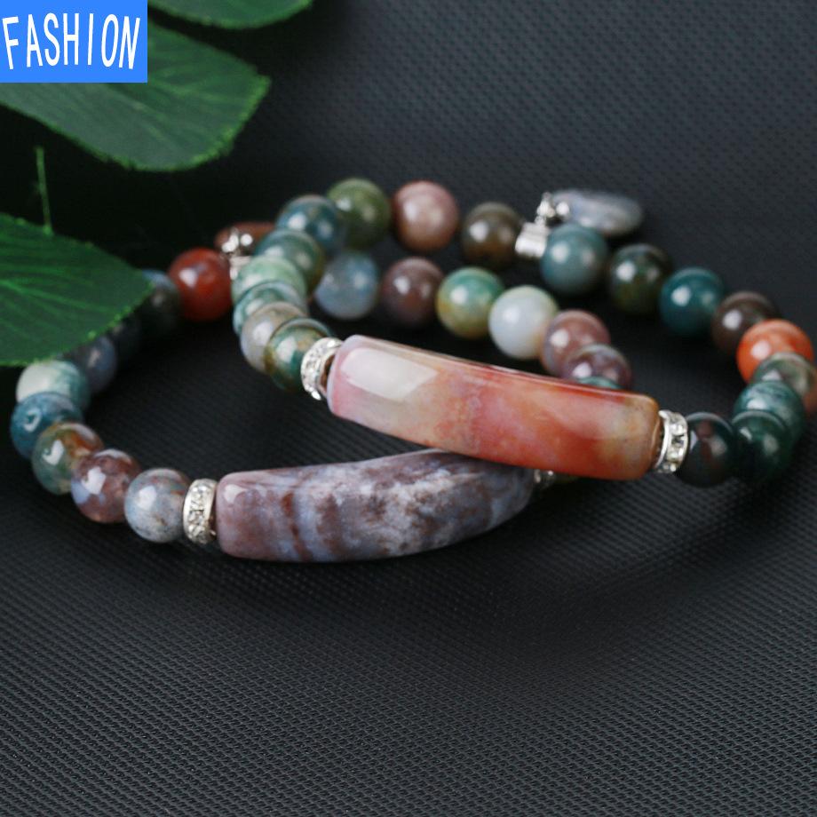 8 мм индийский браслет из агата, йога, медитация, простое лечение чакр, хрустальный браслет, подарок унисекс