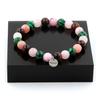 Stones and Minerals. Pink Opal Pearl Bracelet + Red Tiger's Eye + Rose Quartz + Made In France.