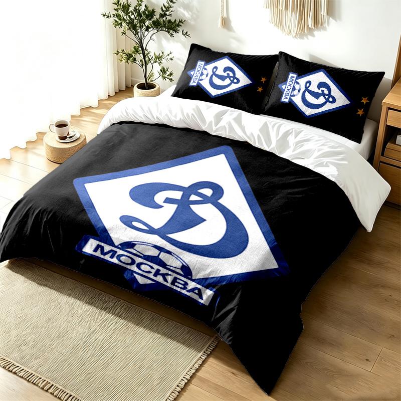 FC Dinamo Minsk 3pc Duvet Cover Set Simple Modern Bedding Set Wrinkle Resistant Soft Fabric All Season Use a perfect gift