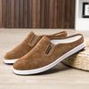 Half Slippers Men's Spring and Summer New Breathable Lightweight Corduroy Men's Shoes Flat Simplicity Slip-on Trendy Cloth Shoes