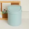 1pc- Mini Desktop Bin Small Trash Can Tube with Cover Bedroom Trash Can Garbage Can Clean Workspace Storage Box Home Desk
