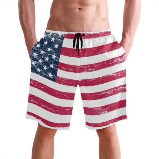 Боксерские шорты, штаны, флаг США, Америка, 3D-принт, боевые тренировки, смешанные боевые искусства, унисекс, мужчины, женщины, быстросохнущие, фитнес, спортзал, спорт, тренировка, повседневная уличная одежда