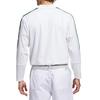 Men's Adidas 3 Stripes Golf Clothing Men's White/University Green Polo Collar Moderate