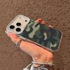 Военно-зеленый камуфляжный чехол для телефона для iPhone 17, 16 Pro Max, 14 Pro, 13, 15