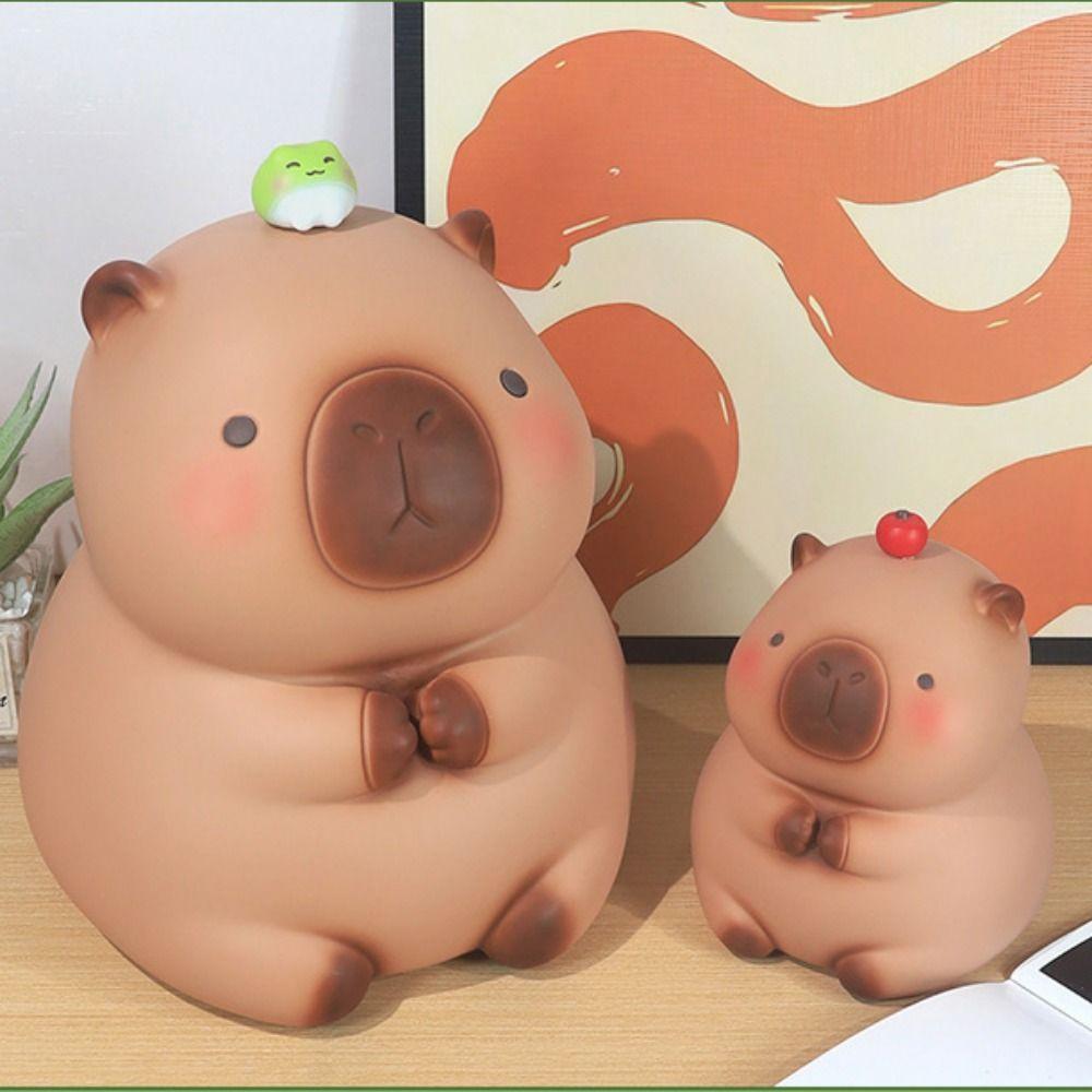 Capybara Capybara Piggy Bank Waterproof Safe Deposit Box Crayon Capybara Piggy Bank  Coins Cash