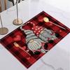 Valentine's Day Heart Table Mat Cartoon Gnome Rose Romantic Placemat for Romantic Date Love Party Valentine's Dinner Home Decor