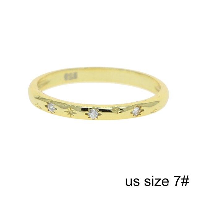 High Quality Bling 100 %925 Sterling Silver Delicate Finger Jewelry Micro Pave Cz Tiny Star Women Wedding Engagement Rings