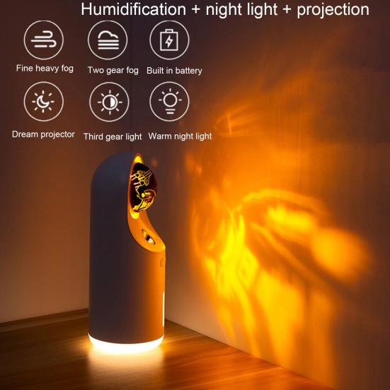 Креативный ультразвуковой увлажнитель воздуха, беспроводной герметичный увлажнитель воздуха с зарядкой через USB для общежития