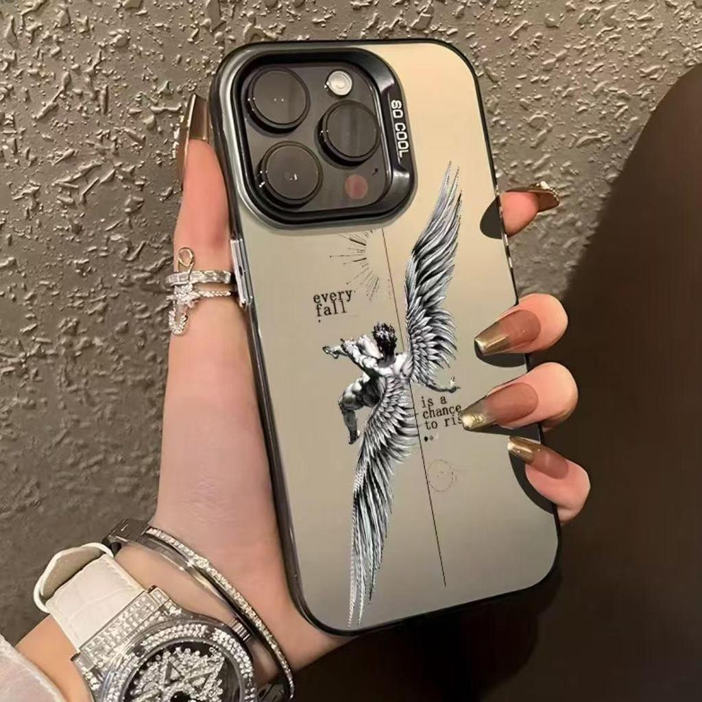 Европейский Падший Ангел Чехол для iPhone для моделей iPhone 13-17 Pro - Дизайн Высокого Класса
