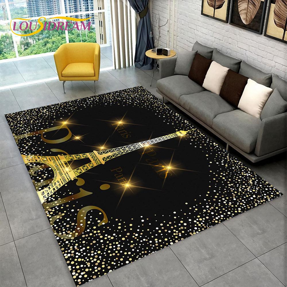 Франция Париж Эйфелева башня романтический художественный коврик, ковер для гостиной, спальни, дивана, коврик для кухни, декор, нескользящий напольный коврик