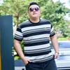 Толстая мужская футболка больших размеров с круглым вырезом и половиной рукавов, тонкая трендовая полосатая футболка с половиной рукавов, хлопковая летняя тонкая рубашка