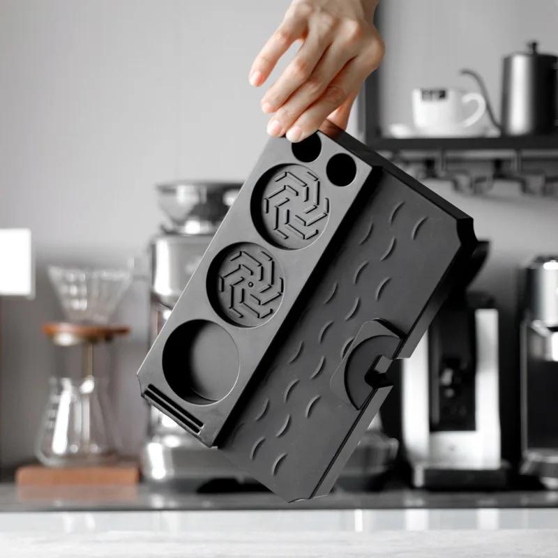 51/53/58 мм Подставка-органайзер для темпера для кофе из АБС-пластика, держатель портафильтра, дистрибьютор, место для хранения шайб, база для бариста