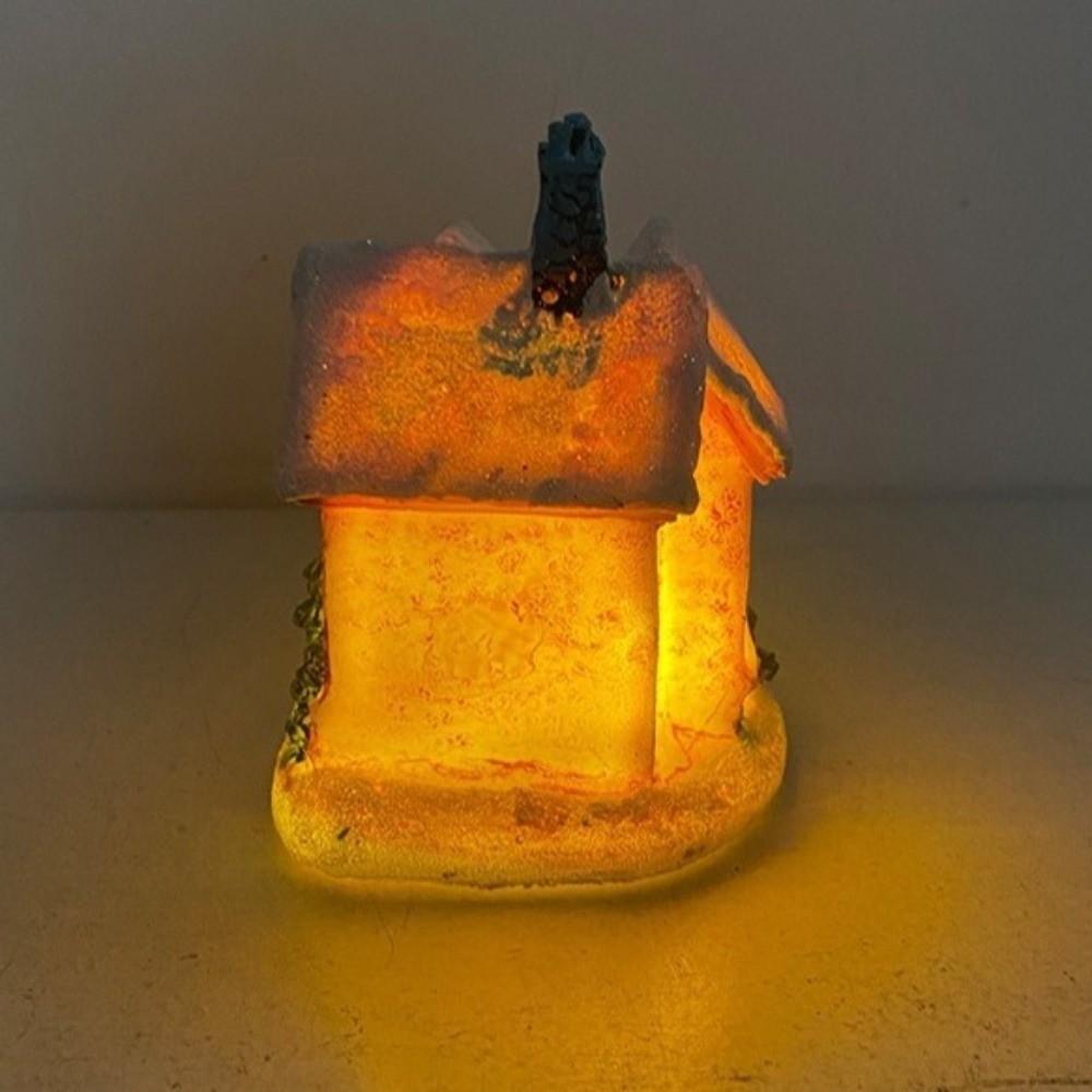 Christmas Micro Landscape Model Resin Miniature House Decor New House Ornament Festive Decor