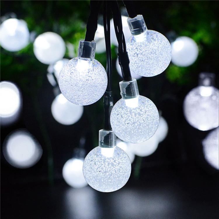 50/100 LED Crystal Ball Solar Outdoor Garland Garden String Lights Birthday Decoration