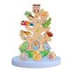 Wooden Animal Bead Balance Tree Building Blocks Develops Balance Skills Large Beads Characters)