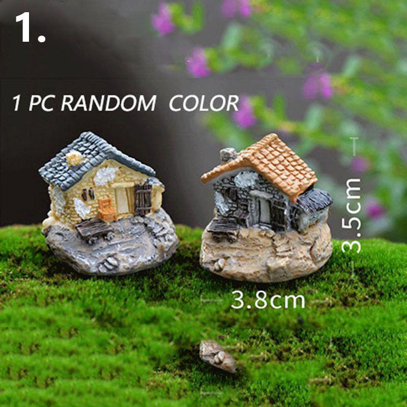 Resin Miniature House Set With Cartoon Architecture For Home Decor And Gift Ideas