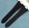12MM For Tissot PRX Series T137410A T137410 Silver Butterfly Buckle + Genuine Leather Curved End Watch Band Strap Bracelet For T137