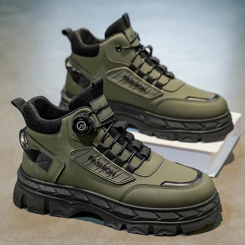 Осенняя мужская обувь новые ботинки Мартина с высоким берцем мужские ретро ботинки на платформе рабочие ботинки повседневные короткие ботинки