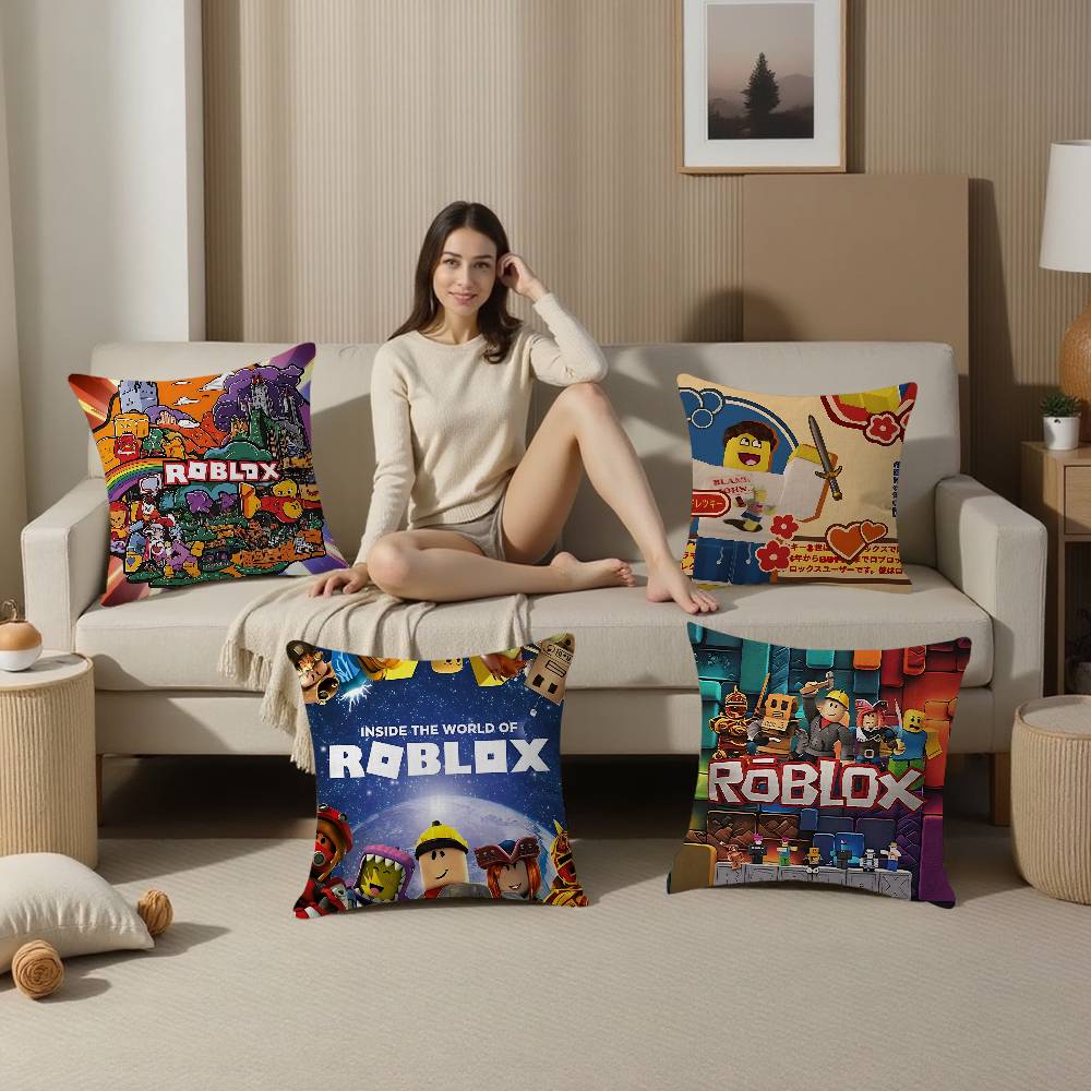 Sandbox Game R-Roblox Pillowcase Toon Gift Cushion Cover Bedroom Home Sofa Chair Seat Decor Pillow Case