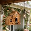 Creative Rainproof Wooden Bird House Ventilation Decorative Bird Villa Handmade Hatching Nest Outdoor Garden