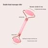 Набор из розового кварца: роллер для лица и гуа ша в форме сердца - двусторонний массажер для глаз и инструмент для лифтинга.