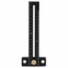 180mm T-type Scribing Ruler, Scribing Marking Ruler, Metric Scale Black Woodworking Marking Tool, Aluminum Alloy, Double-Sided Scale, Total Length: Ap