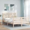 VidaXL Bed Frame with Headboard 140x200 Cm Solid Wood 3194376